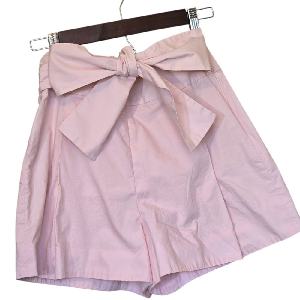 J CREW Baby Pink Cotton Shorts with Sash sz 2